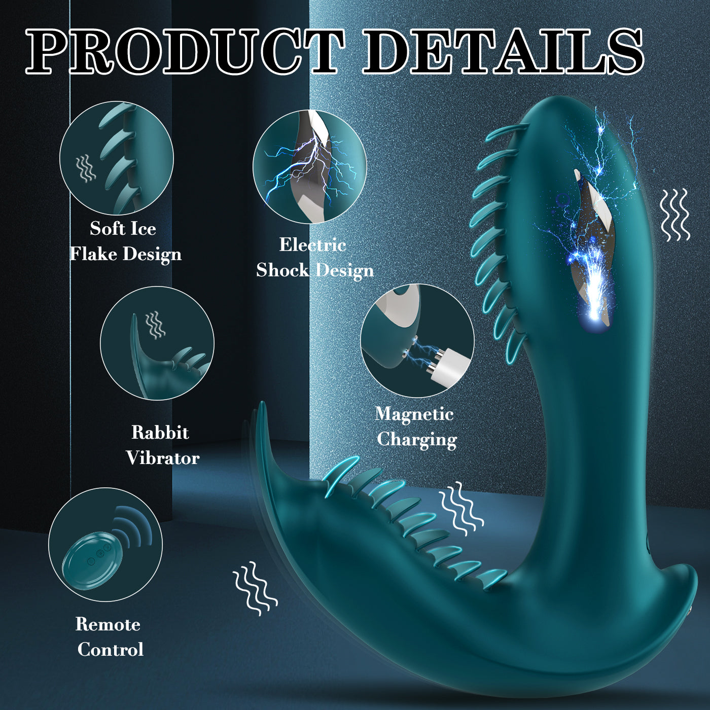 Anal Vibrator with Remote Control,Areskey Vibrating Butt Plug with 7 Vibration & 7 Electric Shock Modes, G Spot Clitoral Stimulation Adult Sex Toy for Men, Women, Couple