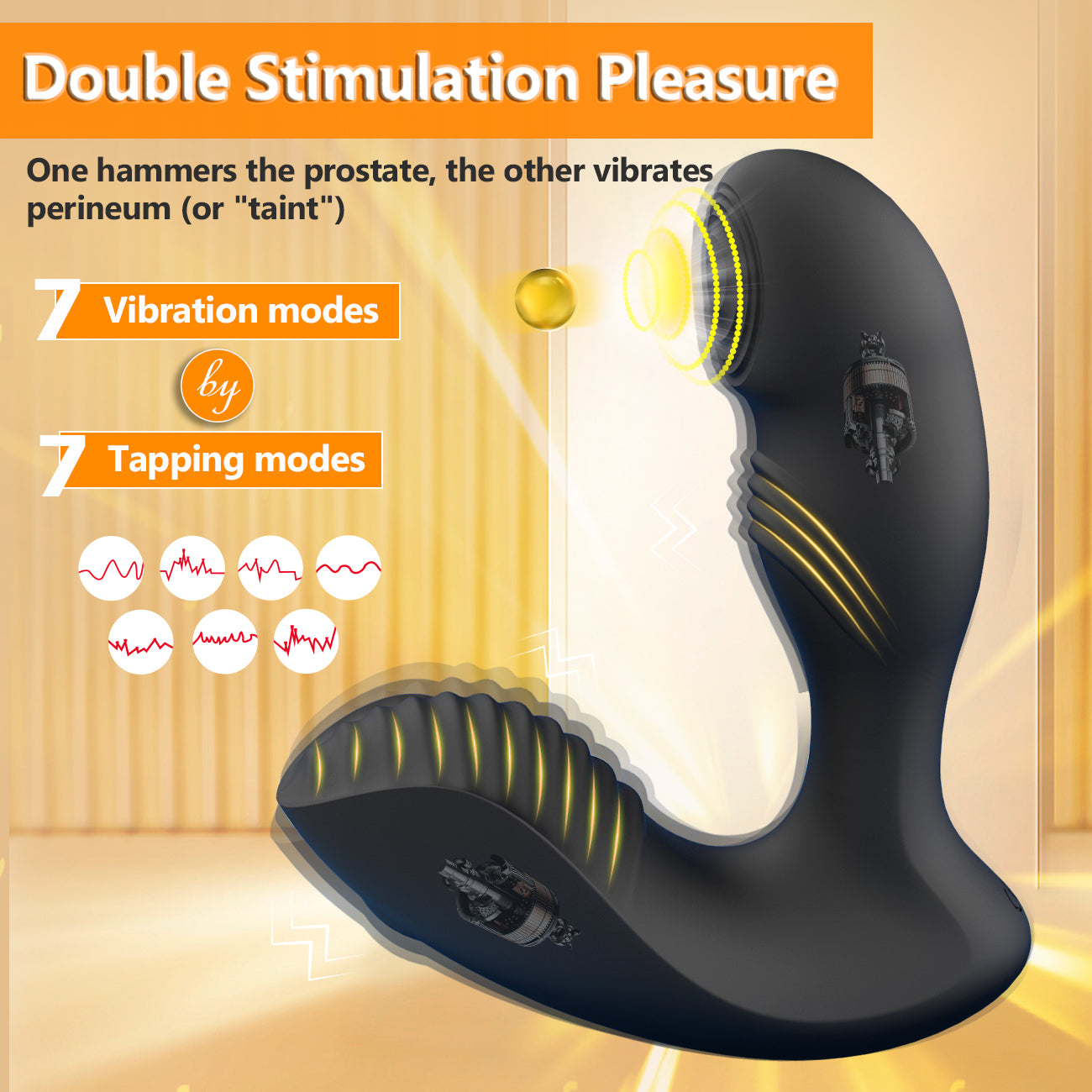 Anal Vibrator,Areskey 3 in 1 Tapping Prostate Massager Anal Vibrator with 7 Thump Tapping & Vibrating Butt Plug Anal Sex Toys with Remote Control